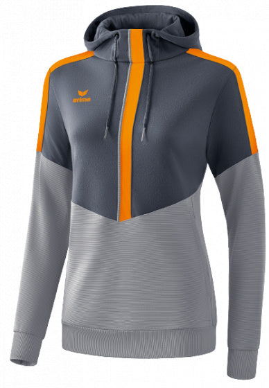 sweatshirt Squad dames polyester grijs/oranje maat 38