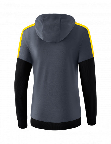 sweatshirt Squad dames polyester grijs/zwart/geel maat 36