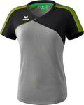 T-shirt Premium One 2.0 dames polyester grijs/zwart maat 34
