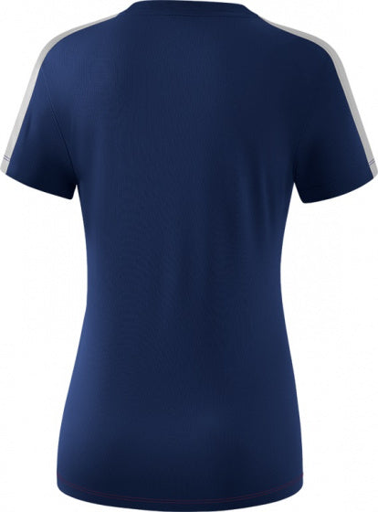 T-shirt Squad dames polyester navy/bordeaux maat 36