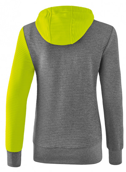 trainingsjack 5-C dames polyester grijs/geel maat 36