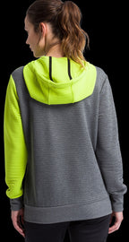 trainingsjack 5-C dames polyester grijs/geel maat 48