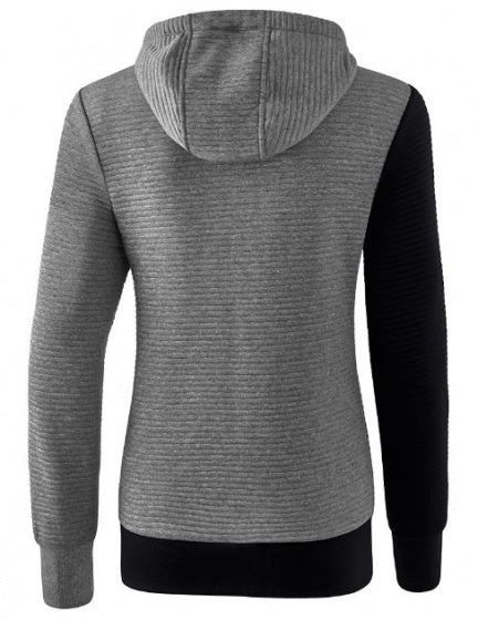 trainingsjack 5-C dames polyester grijs/zwart maat 48