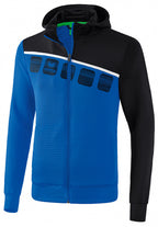 trainingsjack 5-C heren polyester blauw/zwart maat XXL