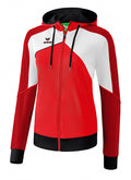 trainingsjack dames polyester rood/wit/zwart maat 38