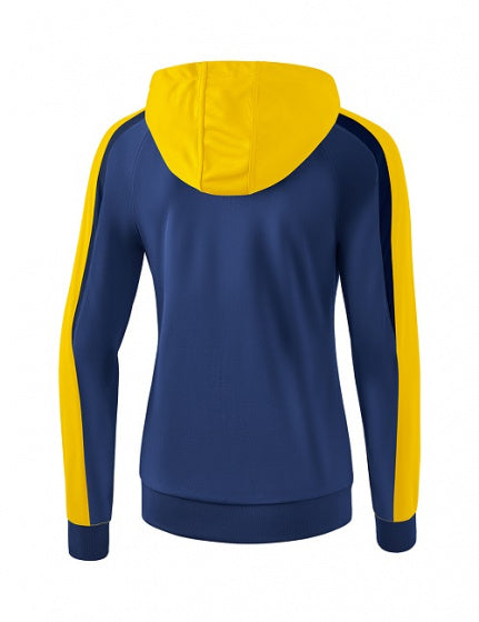 trainingsjack League 2.0 dames polyester blauw/geel mt 34