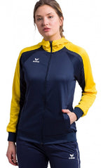 trainingsjack League 2.0 dames polyester blauw/geel mt 34