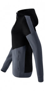 trainingsjack Squad dames polyester zwart/grijs maat 36