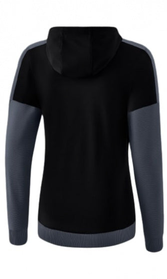trainingsjack Squad dames polyester zwart/grijs maat 36