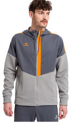 trainingsjack Squad heren polyester oranje/grijs maat 3XL
