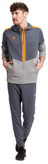 trainingsjack Squad heren polyester oranje/grijs maat 3XL