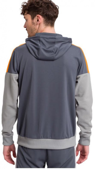 trainingsjack Squad heren polyester oranje/grijs maat 3XL