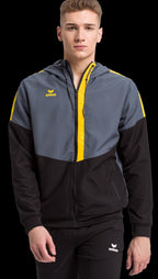 trainingsjack Squad heren polyester grijs/zwart maat L