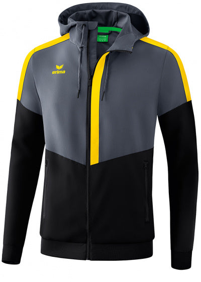 trainingsjack Squad heren polyester grijs/zwart maat L