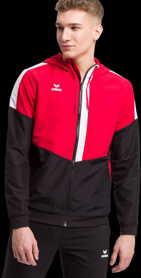 trainingsjack Squad heren polyester rood/zwart maat XXL