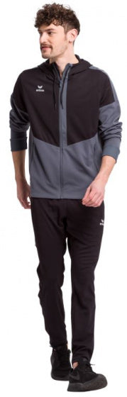 trainingsjack Squad heren polyester grijs/zwart maat 3XL