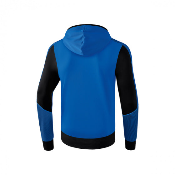 trainingsjack junior katoen zwart/blauw maat 128
