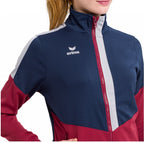 trainingsjack Squad dames polyester rood/blauw maat 36