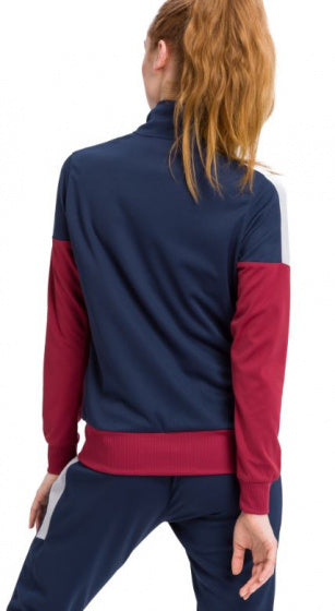 trainingsjack Squad dames polyester rood/blauw maat 36
