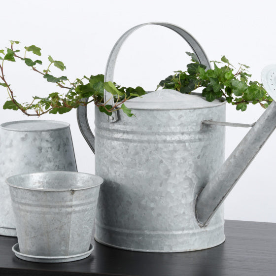 bloempot 23,9 x 25,8 cm 7,7 liter zink zilvergrijs