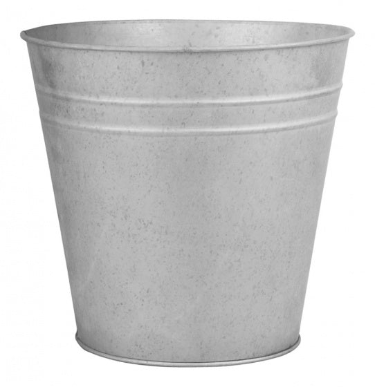bloempot 23,9 x 25,8 cm 7,7 liter zink zilvergrijs