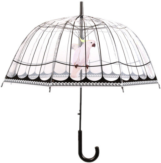 Esschert design paraplu vogelkooi 81 cm transparant zwart