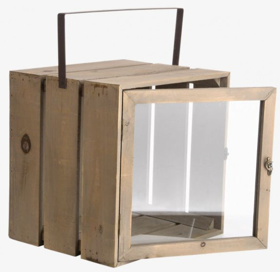 presentatiebox 38 x 72 cm hout naturel 2 stuks