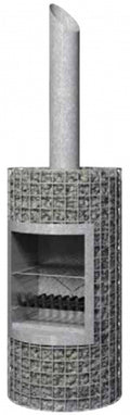 terraskachel 48 x 48 x 180,5 cm RVS grijs