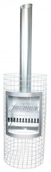 terraskachel 48 x 48 x 180,5 cm RVS grijs