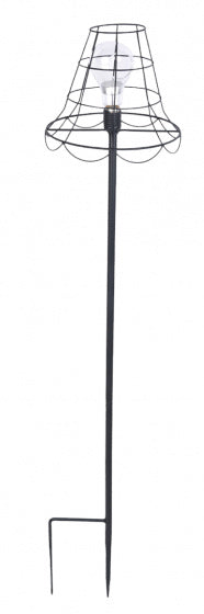 vloerlantaarn theelicht 25,2 x 137 cm staal zwart