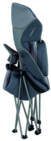 campingstoel Elba 104 cm polyester/staal zwart/grijs