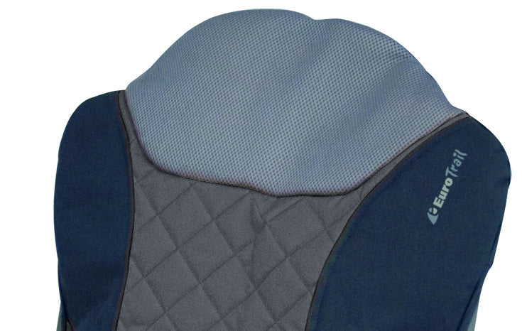 campingstoel Elba 104 cm polyester/staal zwart/grijs