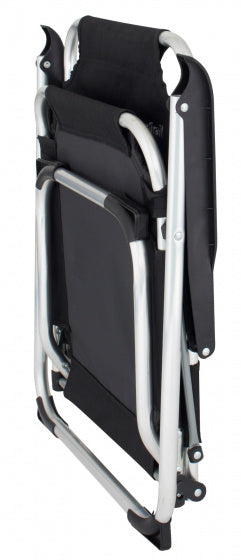 Eurotrail Campingstoel Moita 90 x 55 cm aluminium zwart
