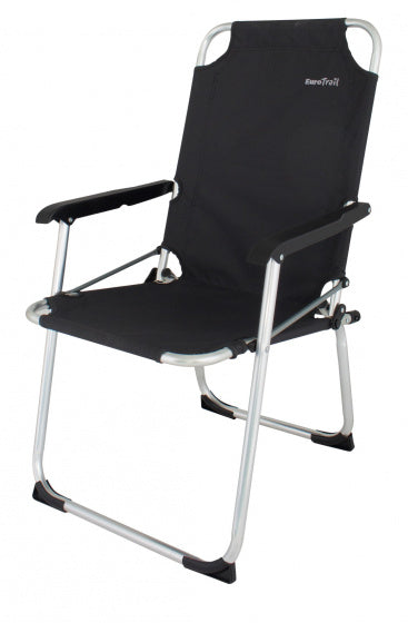 Eurotrail Campingstoel Moita 90 x 55 cm aluminium zwart