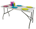 Eurotrail pavillon s - campingtafel - 152*71*75cm - wit grijs