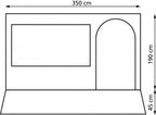 Eurotrail Luifeltent Narvik 350 220 x 230 cm polyester grijs