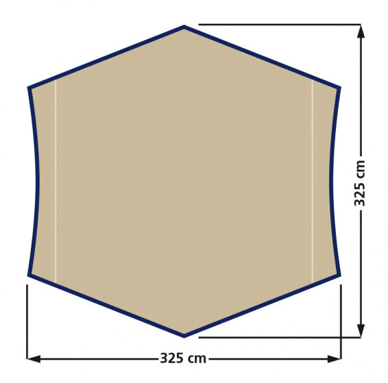 Eurotrail Tarp Hardin 325 x 325 cm polyester safari/navy