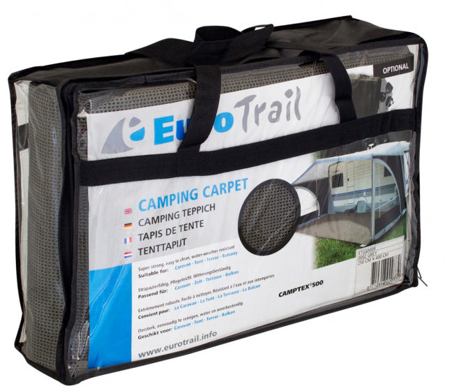 tenttapijt 250x600 cm nylon/foam antraciet