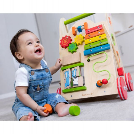loopwagen junior 32,2 x 31,5 x 51,5 cm hout naturel
