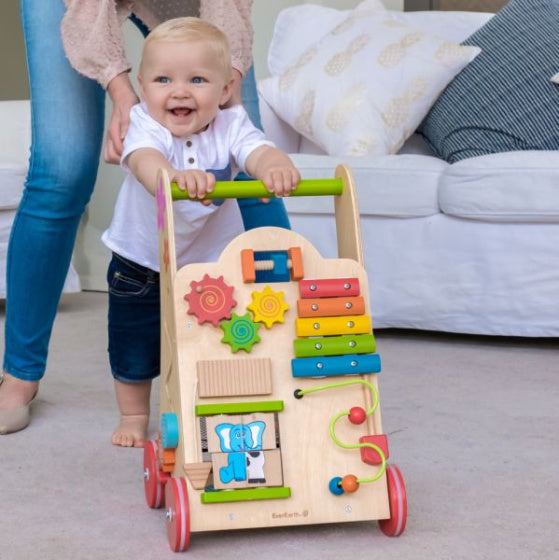loopwagen junior 32,2 x 31,5 x 51,5 cm hout naturel