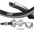 Kgs Achterwiel 28 inch (622) zac 19 zwart/zilver freewheel vast