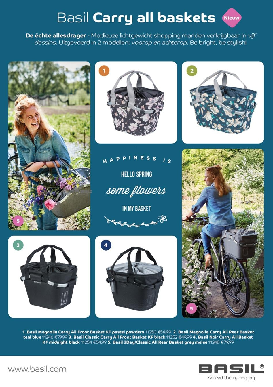 Basil Poster Carry All Baskets versie B voor A1 stoepbord NL