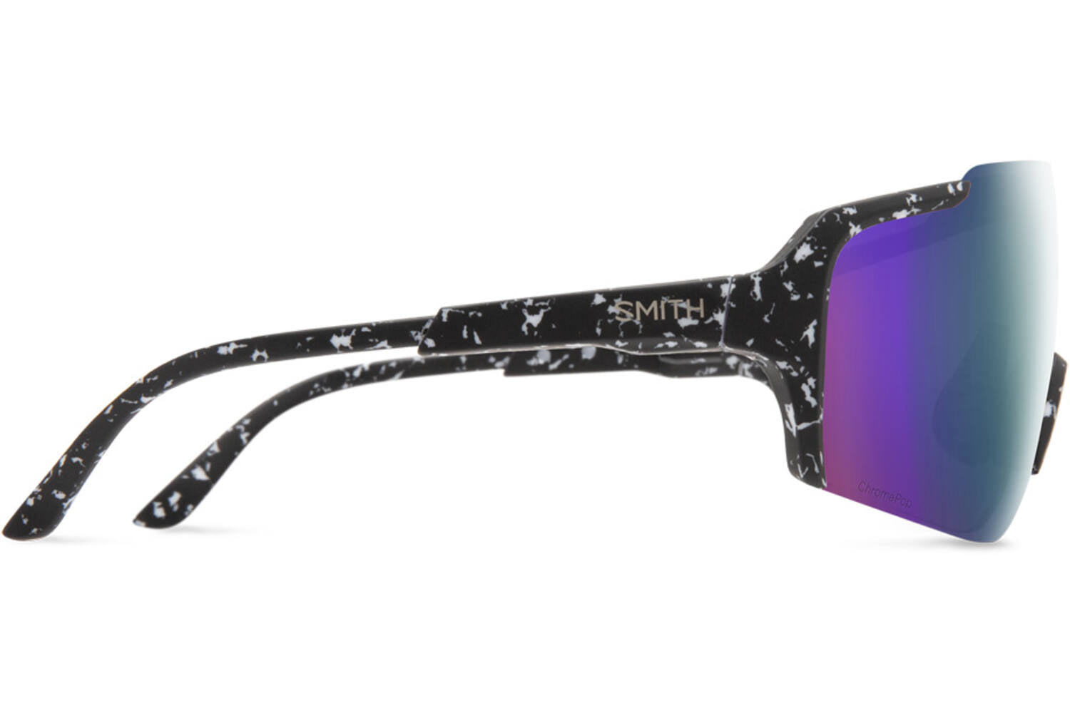 Smith - flywheel bril matte black marble chr violet mirror