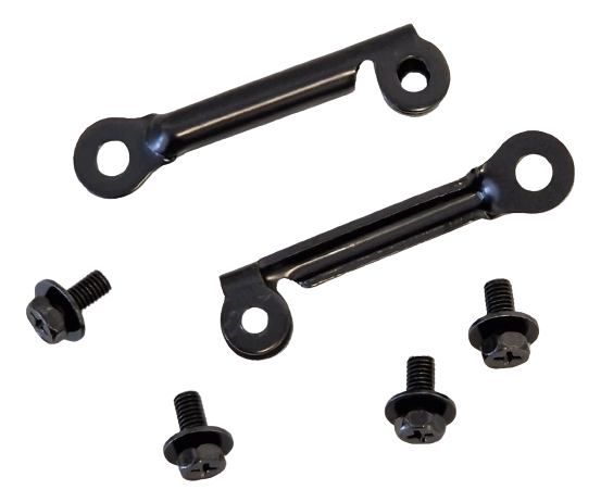 Eurpfender spatbordstang bevestiging / klem staal zakje 2 stuks zwart