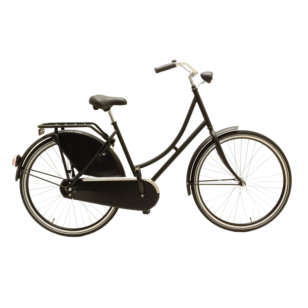 Omafiets mat zwart 57cm export RE1063