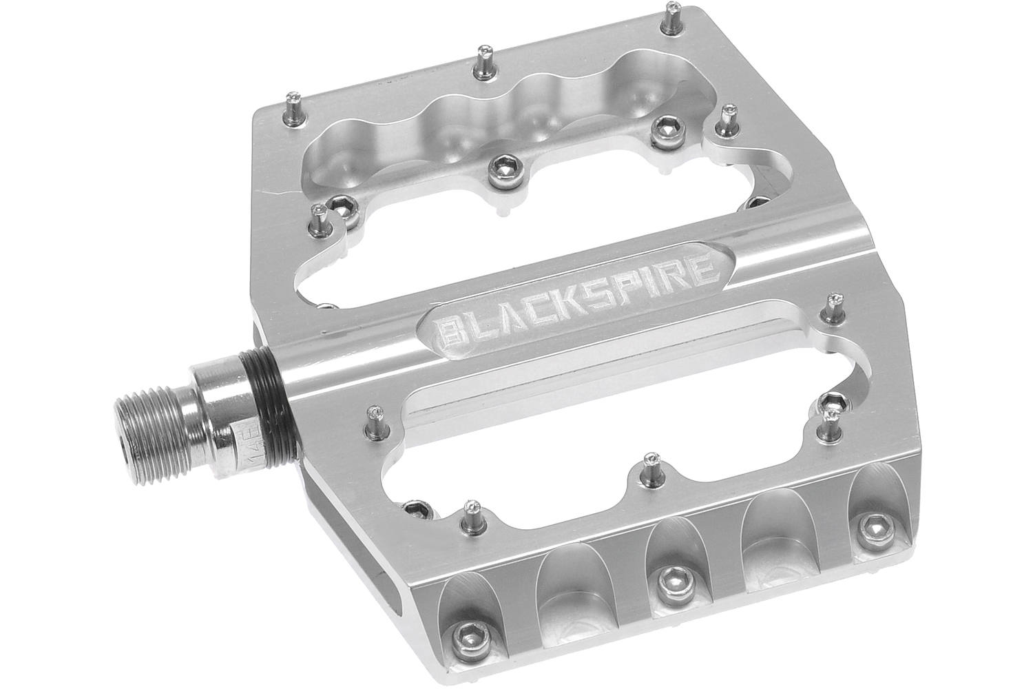 Blackspire Sub 420 cnc pedaal inclusief gemonteerde vervangbare pennen zilver