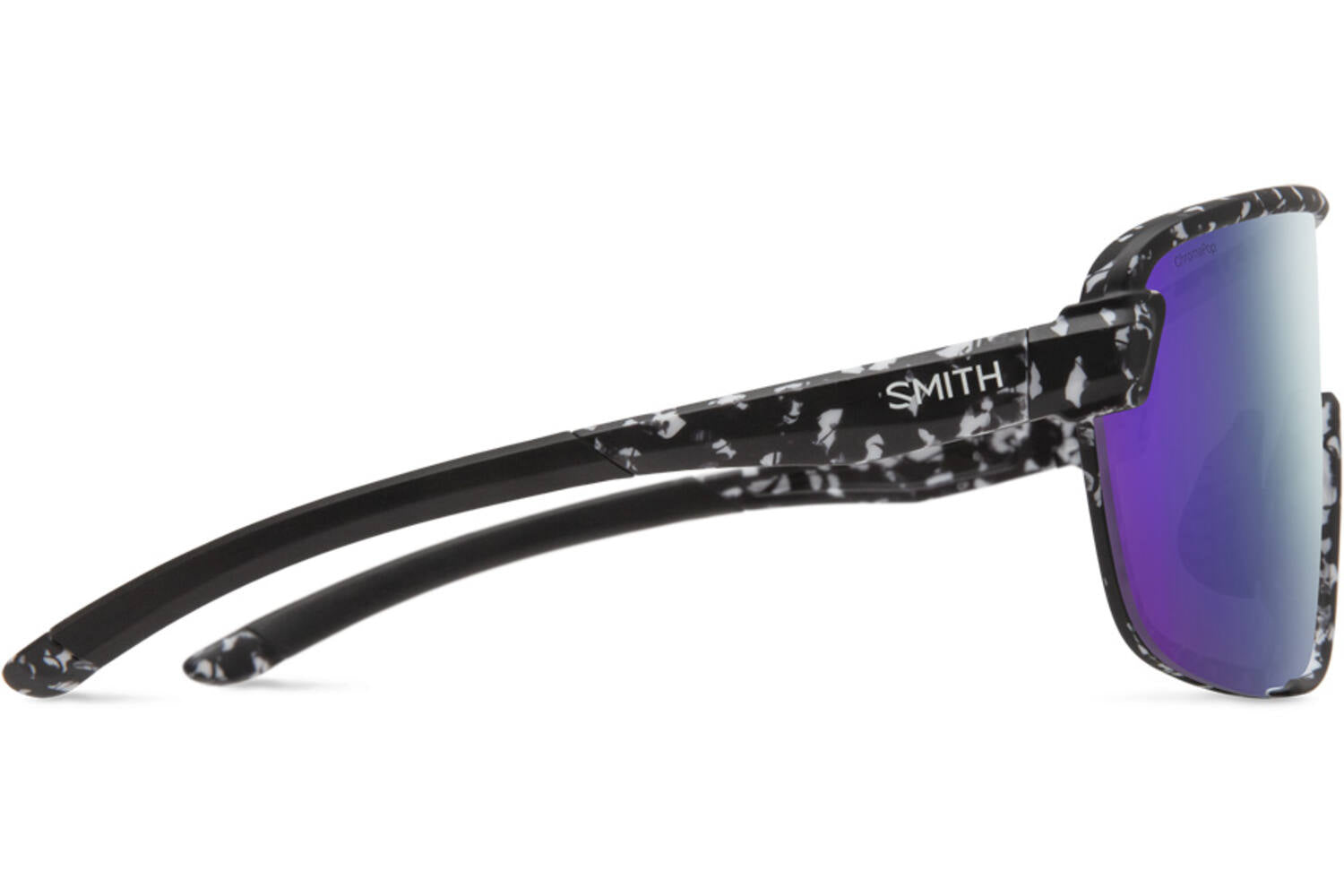 Smith Bobcat bril matte black marble chrom violet mirror