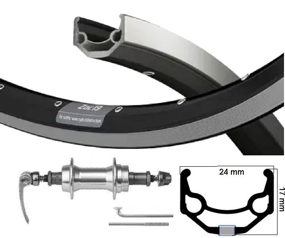 Kgs Achterwiel 28 inch (622) zac 19 zwart freewheel uitval