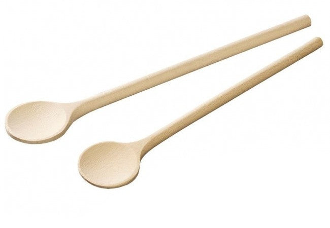 fackelmann fackelmann houten kooklepels 25-30 cm 2 stuks