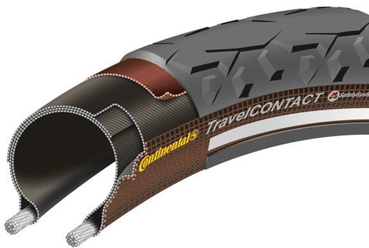 Continental Travel contact 42-622 28x1.60 700x40c zwart reflectie